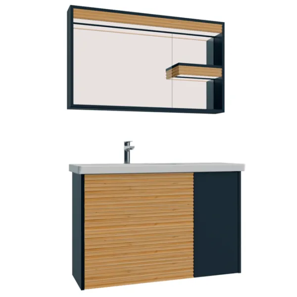 Dulap cu lavoar Creavit Intenso Pe perete/ MDF/ Gray photo 2 Dulap cu lavoar Creavit Intenso Pe perete/ MDF/ Gray photo 2