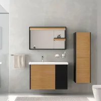 Dulap cu lavoar Creavit Intenso Pe perete/ MDF/ Gray photo 4