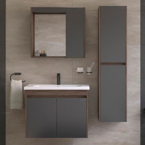 Шкаф с умывальником Creavit Link Настенная/ МДФ/ Коричневый photo 3