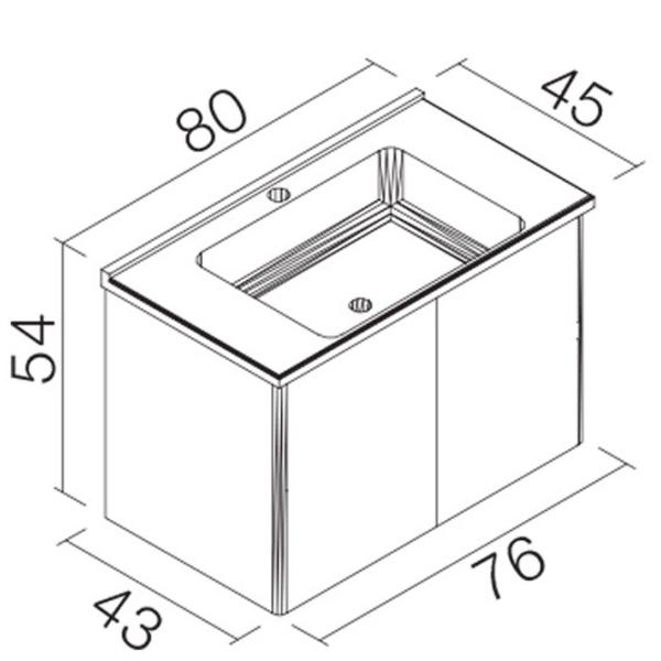 Dulap cu lavoar Orka Duden 80 Pe perete/ MDF/ White photo 3 Dulap cu lavoar Orka Duden 80 Pe perete/ MDF/ White photo 3