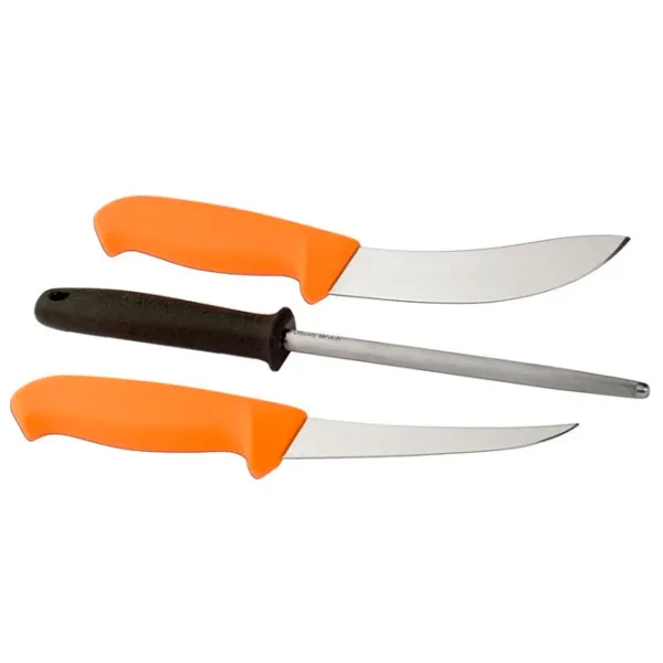 Набор ножей Morakniv Hunting Set Orange 2 knives/ sharpening steel 12098 охотничий/ Sandvik 12C27 photo 3