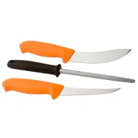 Набор ножей Morakniv Hunting Set Orange 2 knives/ sharpening steel 12098 охотничий/ Sandvik 12C27 photo 3