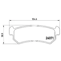Plăcuțe de frână Aplus 71313AAP spate/ disk photo 2