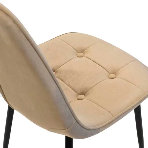 Scaun de bucătărie DecoPrim M-01-3 HLR-9 Catifea/ Cappucino Black photo 7