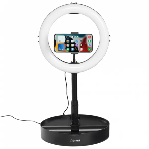 Штатив с круглой лампой Hama SpotLight Smart 102 II 259 мм Черный photo 2