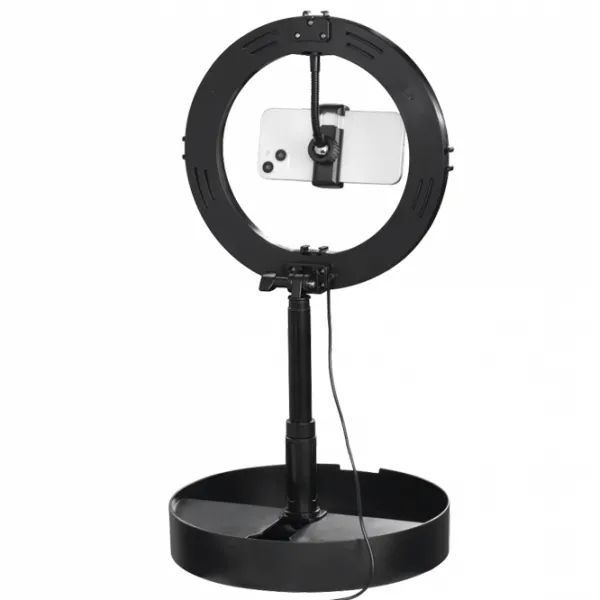Штатив с круглой лампой Hama SpotLight Smart 102 II 259 мм Черный photo 3