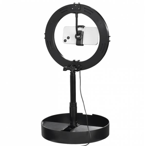 Штатив с круглой лампой Hama SpotLight Smart 102 II 259 мм Черный photo 3
