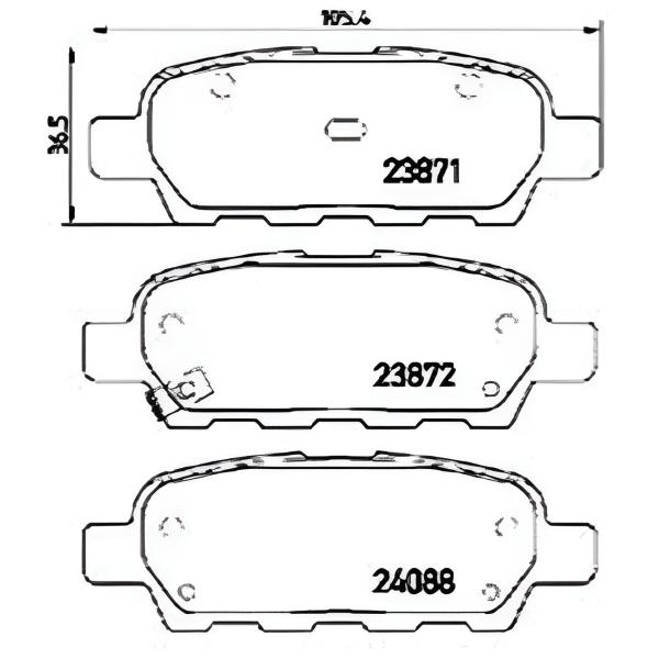Тормозные колодки Aplus 71158BAAP задние/ дисковые photo 2 Тормозные колодки Aplus 71158BAAP задние/ дисковые photo 2