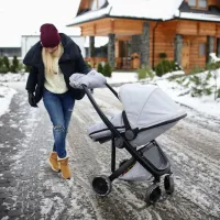 Mănuși pentru cărucior Zaffiro Mufa merino wool Poliester, Lână/ Black photo 2