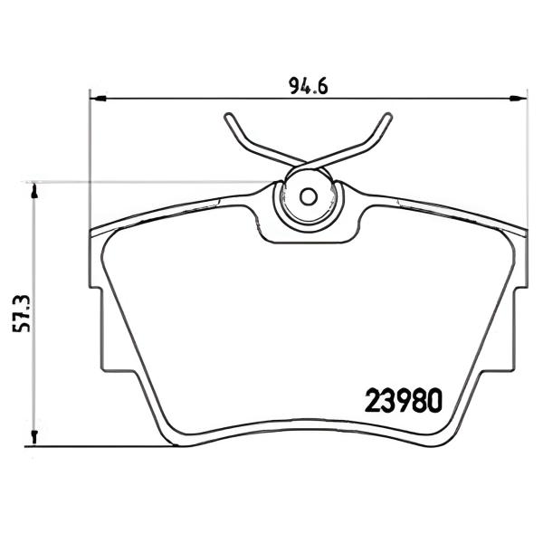 Plăcuțe de frână Aplus 71162BAAP spate/ disk photo 2 Plăcuțe de frână Aplus 71162BAAP spate/ disk photo 2