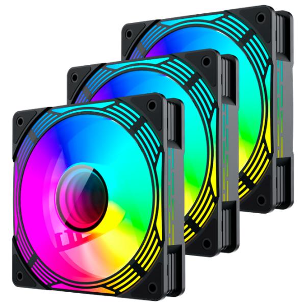 Вентилятор для корпуса Gamemax KF300 BK 3xARGB Fan Kit Гидравлический подшипник/ 1600 об/ мин photo 2
