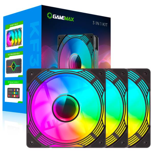 Вентилятор для корпуса Gamemax KF300 BK 3xARGB Fan Kit Гидравлический подшипник/ 1600 об/ мин photo 6