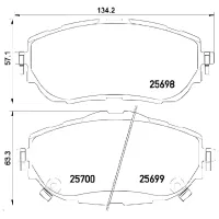 Тормозные колодки Aplus 71194BAAP передние/ дисковые photo 2
