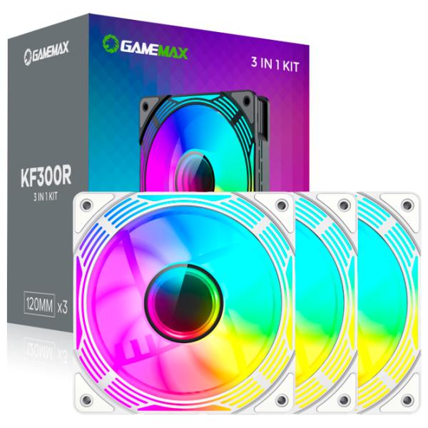 Ventilator de carcasă Gamemax KF300 WH 3xARGB Fan Kit Hydro Bearing/ 1600 rpm photo 4