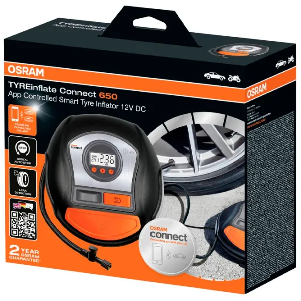 Автомобильный компрессор Osram Tyreinflate Connect 650 (OS-OTIC650) 35 л/ мин/ 6.9 бар photo 6