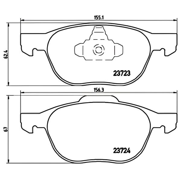 Тормозные колодки Aplus 71153BAAP передние/ дисковые photo 2