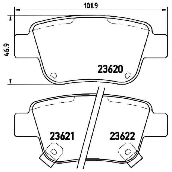 Тормозные колодки Aplus 71290BAAP задние/ дисковые photo 2 Тормозные колодки Aplus 71290BAAP задние/ дисковые photo 2