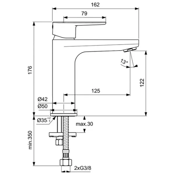 Смеситель для умывальника Ideal Standard Cerafine O BC554XG однорычажный photo 6