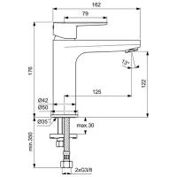 Смеситель для умывальника Ideal Standard Cerafine O BC554XG однорычажный photo 6