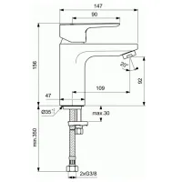 Смеситель для умывальника Ideal Standard Ceraplan III Slim M BC567AA однорычажный photo 3