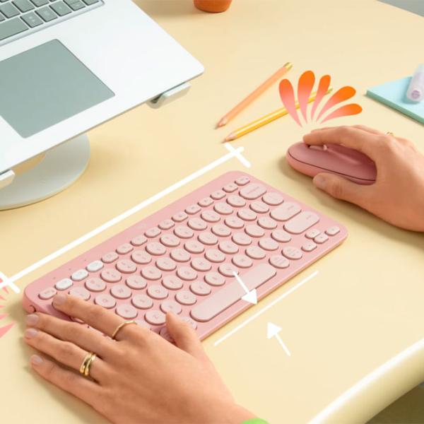 Клавиатура и Мышь Logitech Pebble 2 Combo Беспроводные/ Rose photo 6