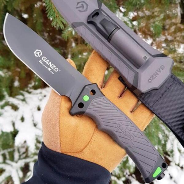 Cuțit Ganzo G8012V2-GY tactical/ 8CR13 photo 6