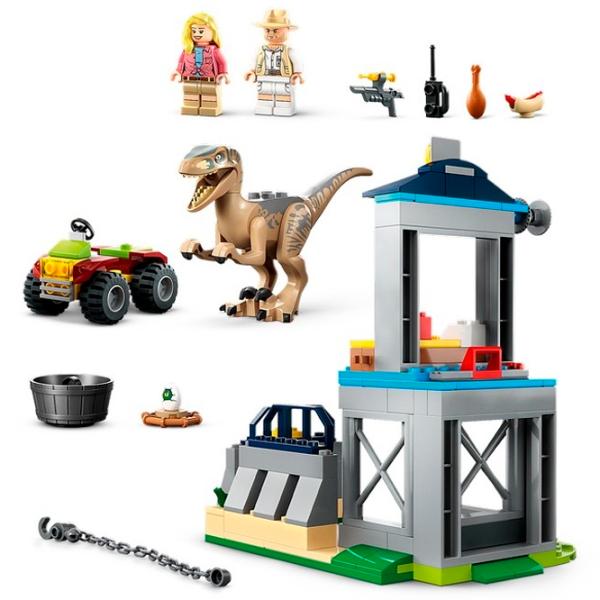 Constructor LEGO Velociraptor Escape Dinozaur/ Multicolor photo 3