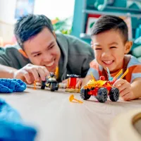 Constructor LEGO Kai and Ras's Car and Bike Battle Transport/ Multicolor photo 7