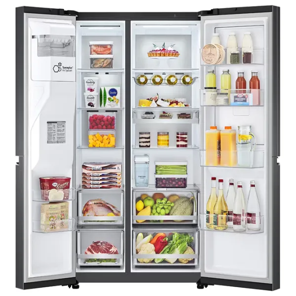 Frigider LG GSJV91MCAE Side by Side 635 l / 179 cm / Black photo 7