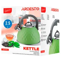 Ceainic Ardesto AR1947KG 2.5l Oțel inoxidabil / Nailon / Green photo 4