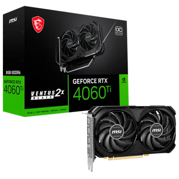Placă video MSI GeForce RTX 4060 Ti VENTUS 2X OC PCI Express x16 4.0 / 8 GB photo 5 Placă video MSI GeForce RTX 4060 Ti VENTUS 2X OC PCI Express x16 4.0 / 8 GB photo 5