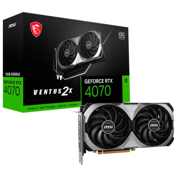 Placă video MSI GeForce RTX 4070 VENTUS 2X E 12G OC PCI Express x16 4.0 / 12 GB photo 5 Placă video MSI GeForce RTX 4070 VENTUS 2X E 12G OC PCI Express x16 4.0 / 12 GB photo 5