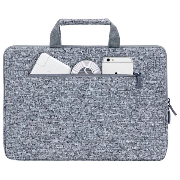 Husă pentru laptop RivaCase Laptop sleeve with handles 13.3"/ Grey photo 4