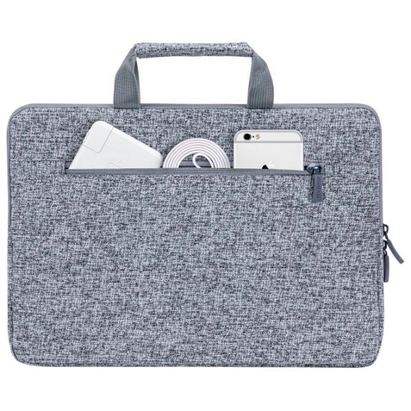Husă pentru laptop RivaCase Laptop sleeve with handles 13.3"/ Grey photo 4