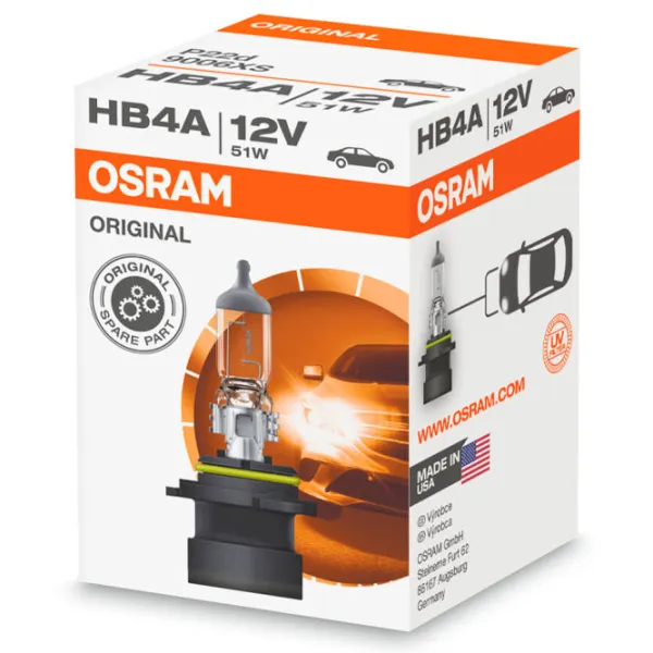 Lampă auto Osram 9006XS Halogen/ HB4A/ P22d/ 51 W/ 1095lm photo 2 Lampă auto Osram 9006XS Halogen/ HB4A/ P22d/ 51 W/ 1095lm photo 2
