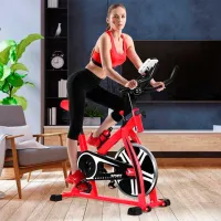 Эллиптический тренажер Costway SP35699 Привод: Задний/ 150 кг/ Красный photo 4