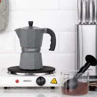 Cafetieră gheizer Ardesto AR0809AGS 0.4l / Aluminiu / Gray photo 10