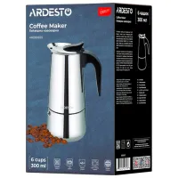 Гейзерная кофеварка Ardesto AR0806SS 0.3л / Нержавеющая сталь / Нержавеющая сталь photo 6