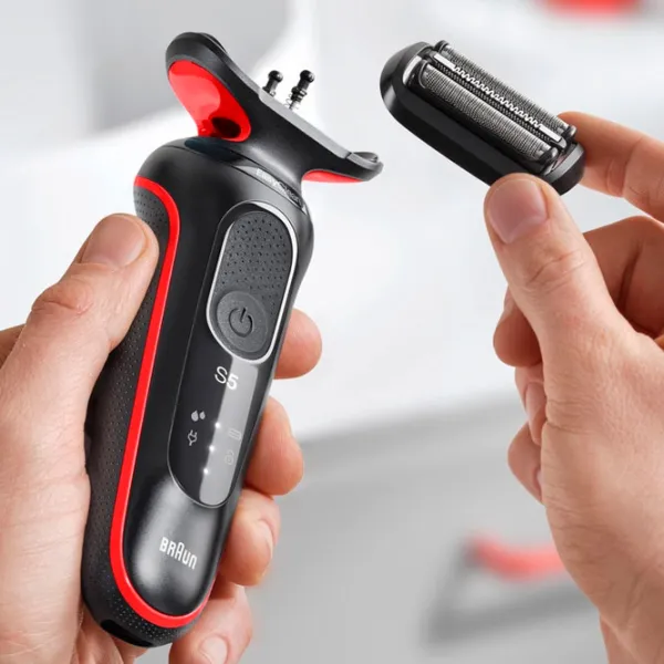 Aparat de ras electric Braun 61-R1200s Red Black  photo 6