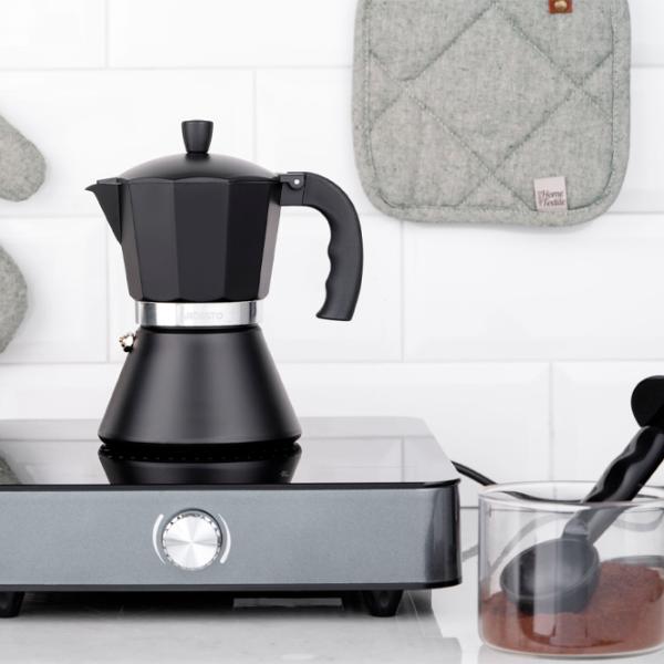 Cafetieră gheizer Ardesto AR0806AIB 0.3l / Aluminiu / Black photo 9