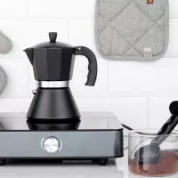 Cafetieră gheizer Ardesto AR0806AIB 0.3l / Aluminiu / Black photo 9