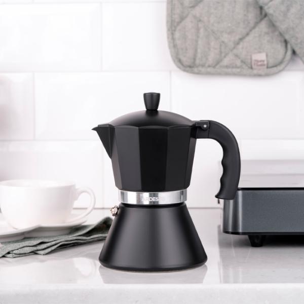 Cafetieră gheizer Ardesto AR0806AIB 0.3l / Aluminiu / Black photo 10