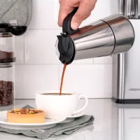 Cafetieră gheizer Ardesto AR0804SS 0.2l / Oțel inoxidabil / Inox photo 7