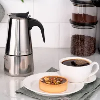 Cafetieră gheizer Ardesto AR0804SS 0.2l / Oțel inoxidabil / Inox photo 8