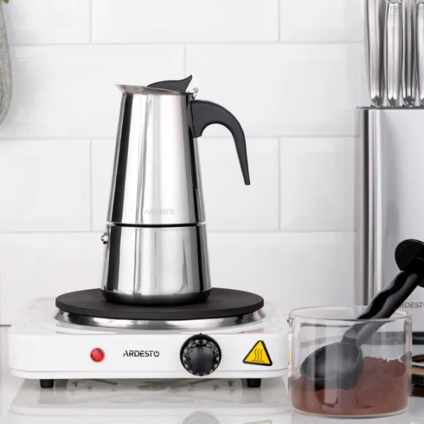 Гейзерная кофеварка Ardesto AR0804SS 0.2л / Нержавеющая сталь / Нержавеющая сталь photo 9