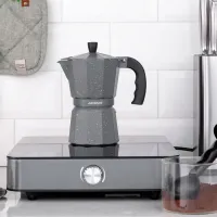 Cafetieră gheizer Ardesto AR0806AGS 0.24l / Aluminiu / Gray photo 9