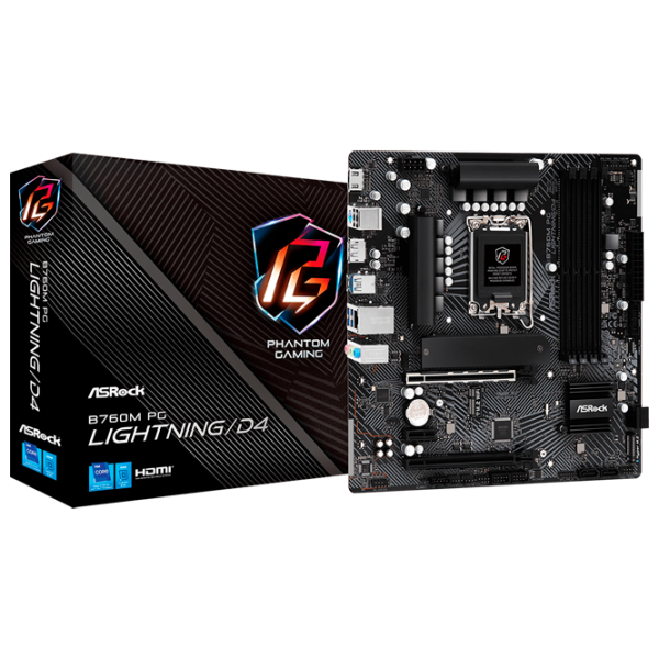Материнская плата ASRock B760M PG LIGHTNING/ D4 micro ATX/ Intel B760M photo 5
