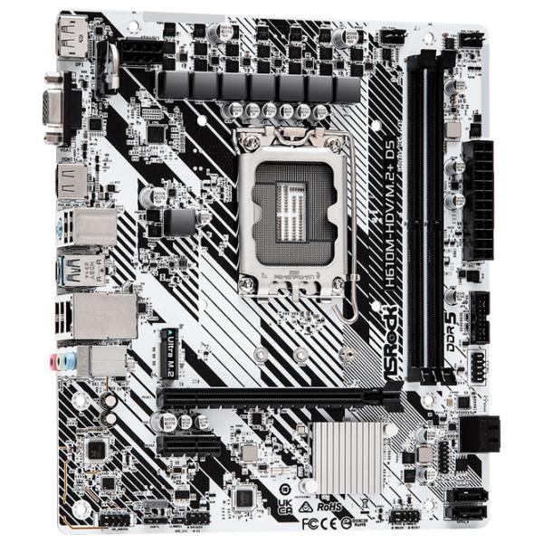 Placă de bază ASRock H610M-HDV/ M.2+ D5 micro ATX/ Intel H610M photo 2