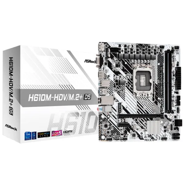 Placă de bază ASRock H610M-HDV/ M.2+ D5 micro ATX/ Intel H610M photo 4