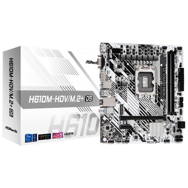 Placă de bază ASRock H610M-HDV/ M.2+ D5 micro ATX/ Intel H610M photo 4